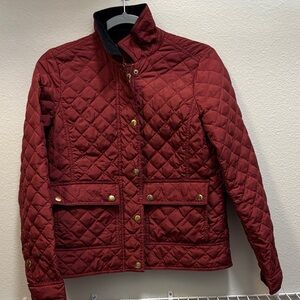 J. Crew Quilted Puffer Jacket - Burgundy